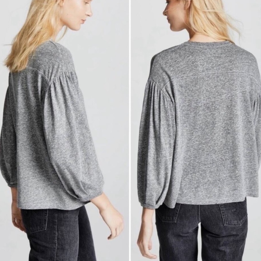 The Great xs the curve long sleeve gray tee new